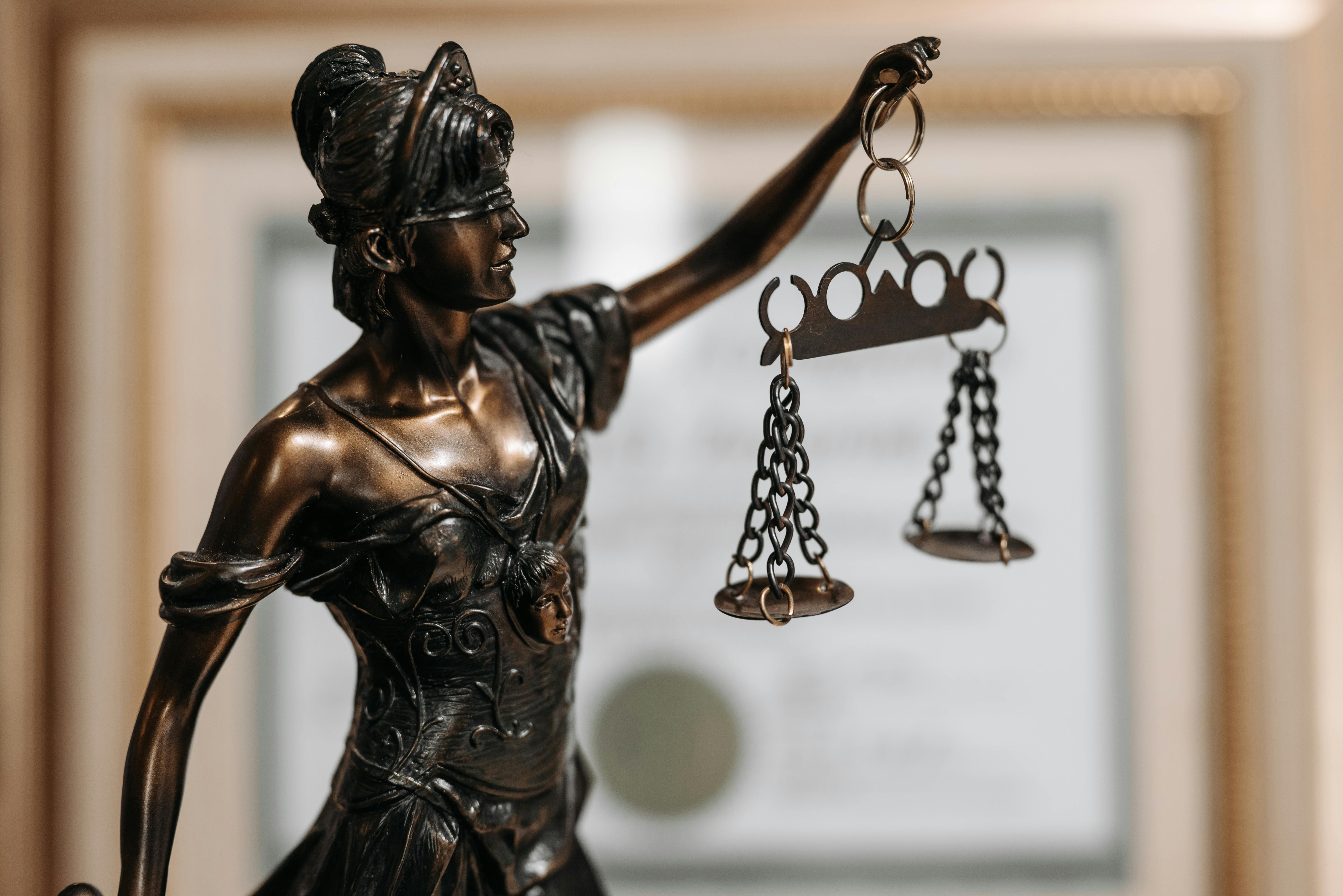 Justice statue background